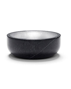 MARBLE BOWL SILVER LEAF